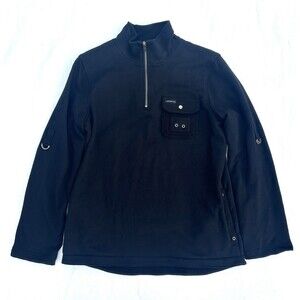 Ralph Lauren Lauren Jeans Co Women's Black Pullover Sweatshirt 1/4 Zip Size S